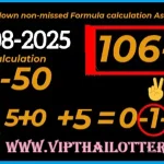Thai Lottery 2 Down Non-Missed Chart One Set Discussion 16-8-25