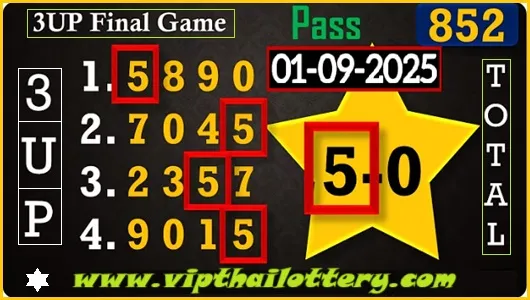 Thai Lottery Total Paper 3up Game Pass Online Tips 01-09-2025