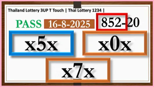 Thailand Lottery Bangkok Live Down Full Touch Game