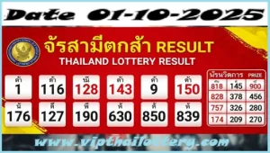 Thailand Lottery Result Chart Check Online 01-10-2025