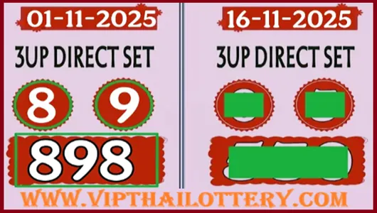 Thai Lottery 3D Direct Down Lucky Game Sure Winner 16.11.2025