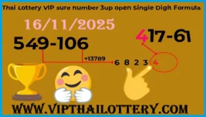 Thai Lottery Vip Sure Number 3up Pair Totals Formula