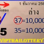 Thailand Lotto 3D Touch Pair Vip Set Guess Paper 01 December 2568