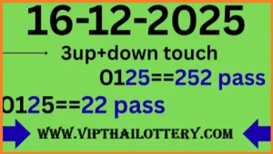 Thai Lottery 2 Down Master Digit Non Stop Pair Tip 16.12.2025