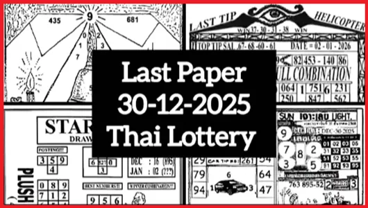 Thai Lottery Last Paper Open Bangkok Tips 30.December.2025