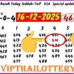 Thailand Lotto Result Today KSA Special Update 16th December 2568