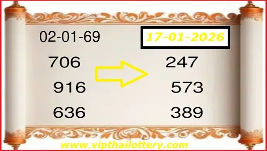 Thai Lottery Key Digits Full Pair New Game 17 January 2026