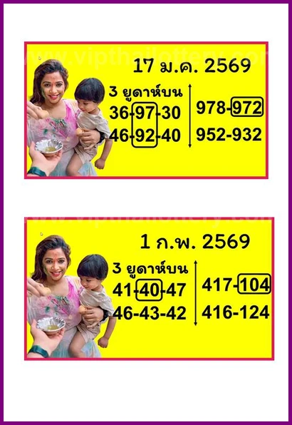 Thai Lotto VIP Tips Direct 16th February 2026