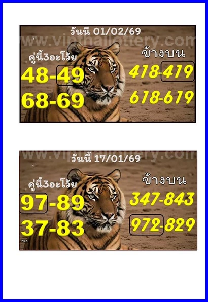 Thai Lotto VIP Tips Direct 16th February 2026