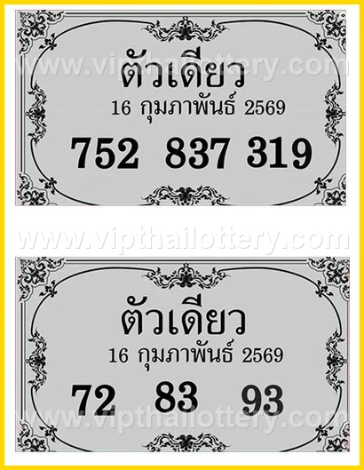 Thai Lottery 2026 100 % Sure Namber 16Th February
