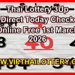 Thai Lottery 3Up Direct Today Check Online Free 01-03-2026