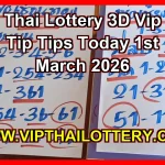 Thailand Lottery 3D Vip Tip Tips Today 1st March 2026