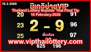 Thailand Lottery Number Thai Final Tip 16 February 2026