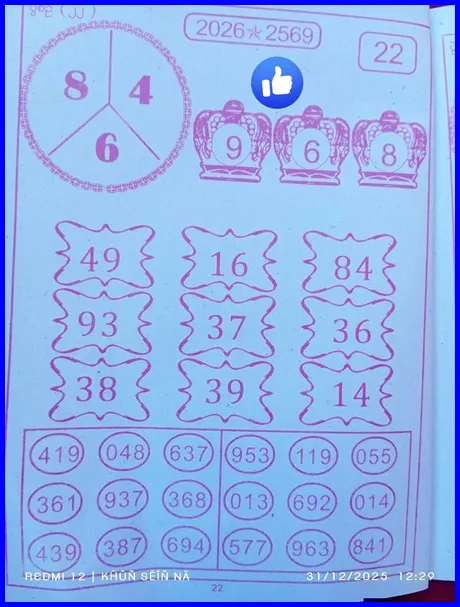 Thai Lottery Magazine 100 Sure Namber 01-03-2026