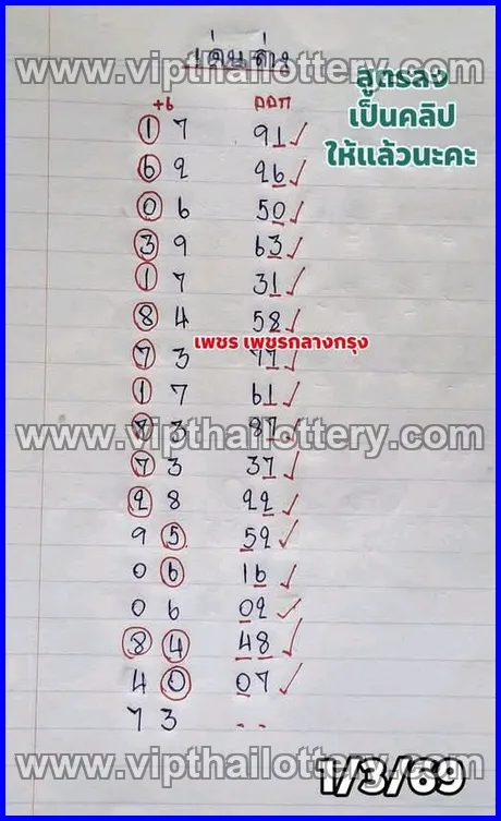 Thai Lottery Tips Today Check Online 1st March 2026