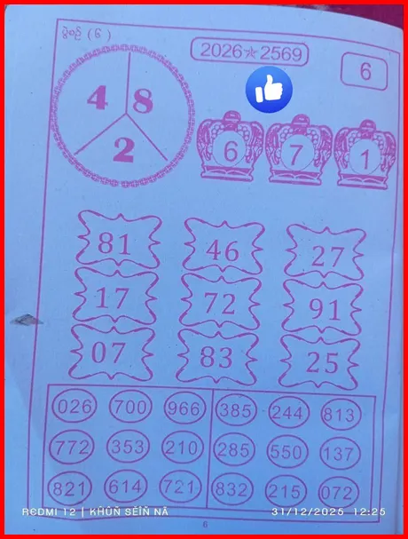 Thai Lottery Magazine 100 Sure Namber 01-03-2026