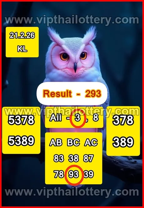 Thailand Lottery 2026 Thai Lotto Vip Total 01-03-26