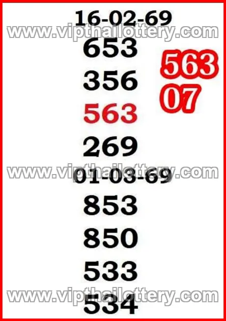 Thai Lottery 3D Vip Tip Today Tips 01 March 2026