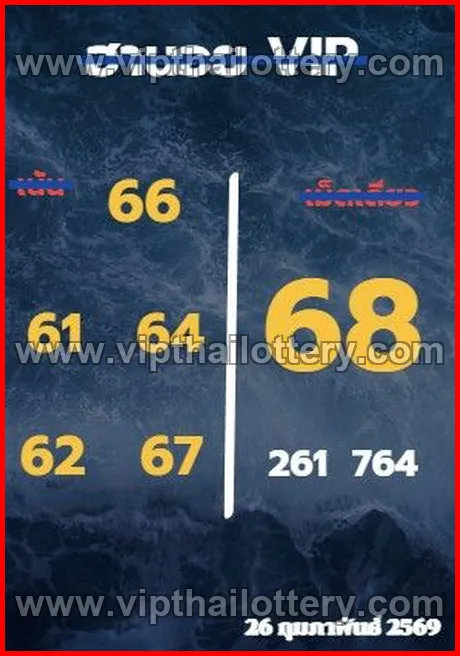Thai Lottery 3D Vip Tip Today Thailand Paper 01-03-26
