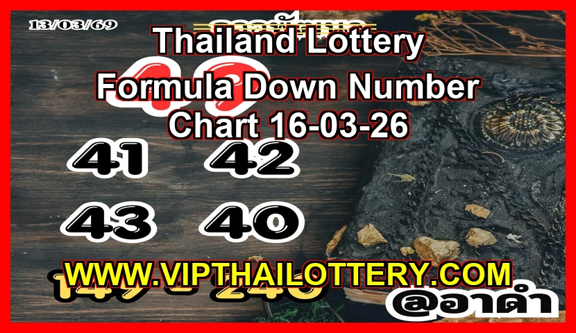 Thailand Lottery Formula Down Number Chart 16-03-26