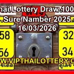Thai Lottery Draw 100% Sure Namber 16/03/2026