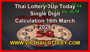 Thai Lottery 3Up Today Single Digit Calculation 16th March 2026