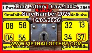 Thai Lottery Draw 100% Sure Namber 16/03/2026