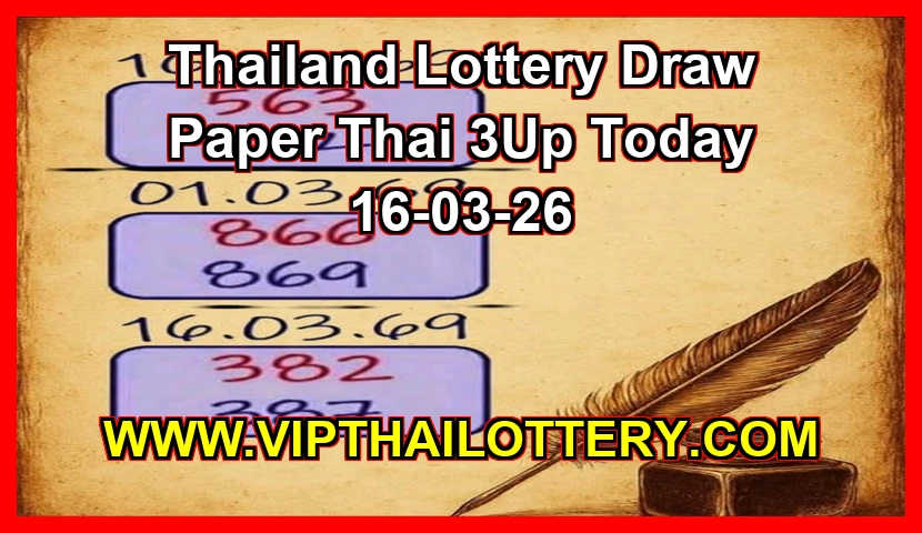 Thailand Lottery Draw Paper Final Game Today 16-03-26