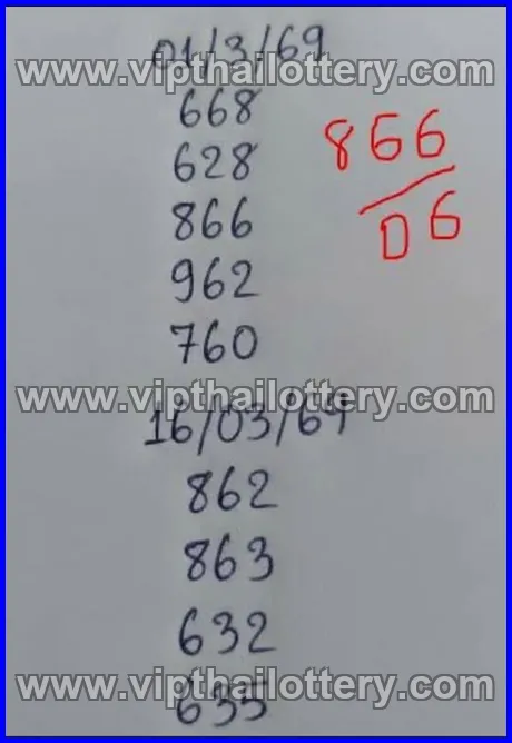 Thai Lotto Free Tips 123 Vip Total 3Up 16-03-2026