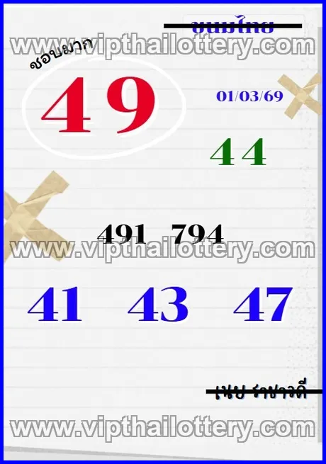 Thai Lotto Vip Total 3Up Thailand Lottery Draw 16-03-26