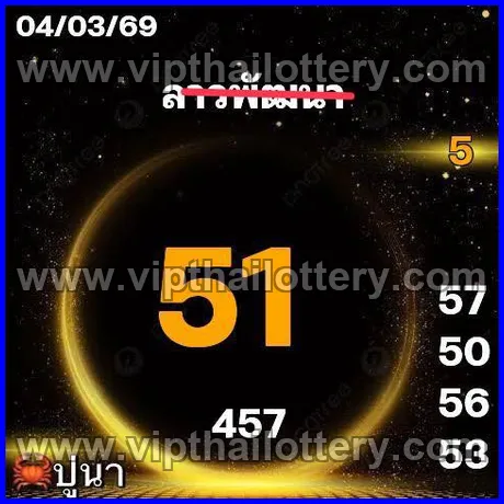 Thai Lotto Vip Total Lottery 3D Tip 16th March 2026