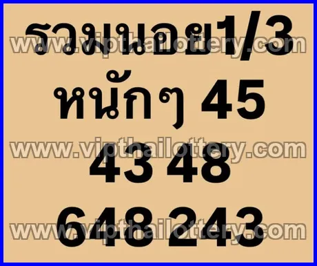 Thai Lotto Free Tips 123 Vip Total 3Up 16-03-2026