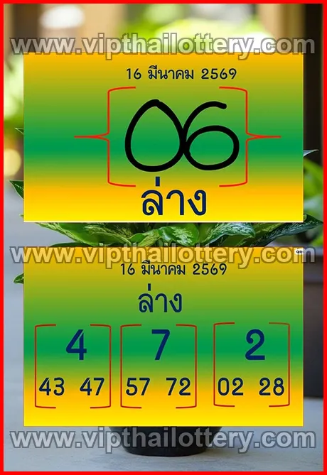 Thai Lottery 3Up Sure Number 100 % Namber 16 March 2026