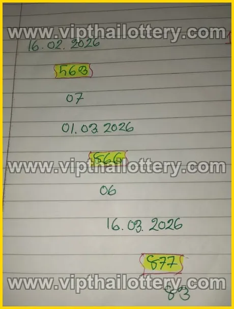 Thai Lottery 3D Vip Tip 3Up Direct 16th March 2026
