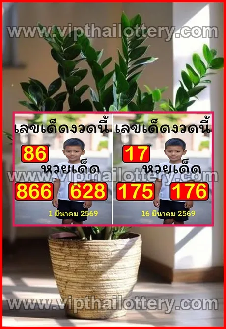 Thai Lottery 3D Vip Tip Today Lotto Total 16/03/2026