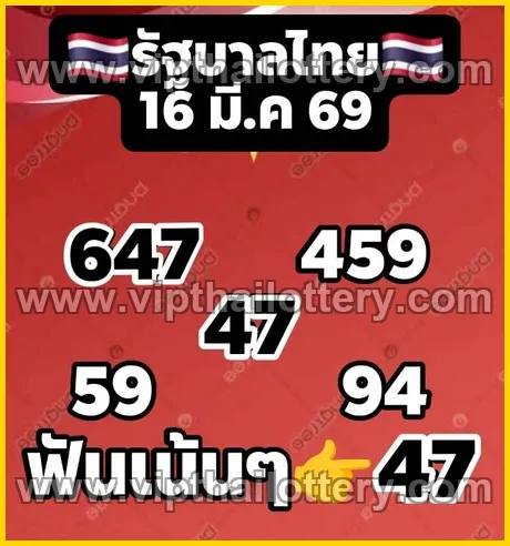 Thailand Lottery Formula Down Number Chart 16-03-26