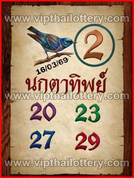 Thailand Lottery Formula Down Number Chart 16-03-26