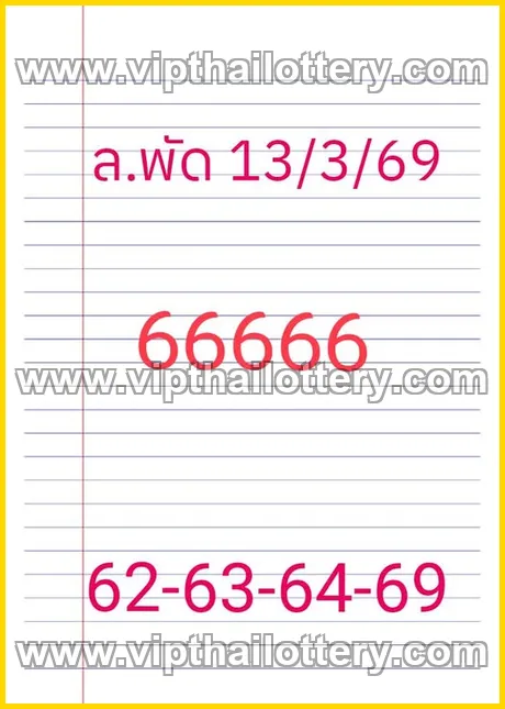 Thai Lottery 3D Vip Tip Today Lotto Total 16/03/2026