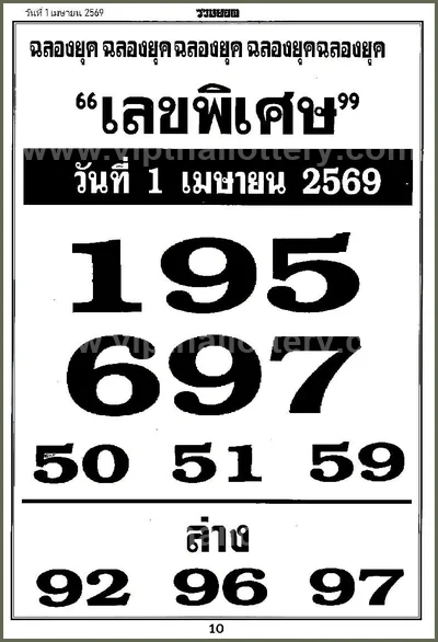 Thai Lottery VIP Direct Tips Glo Sure Touch Set 1 April 2026