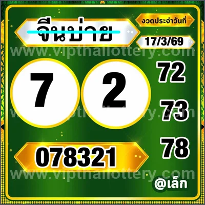 Thai Lottery Set Formula 3Up Master Sure Glo Paper 1-4-2026