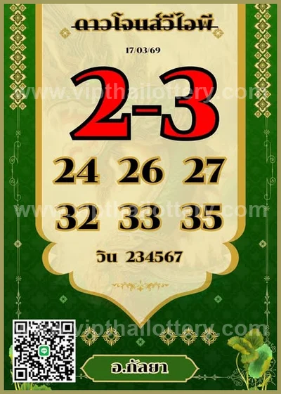 Thai Lottery Set Formula 3Up Master Sure Glo Paper 1-4-2026