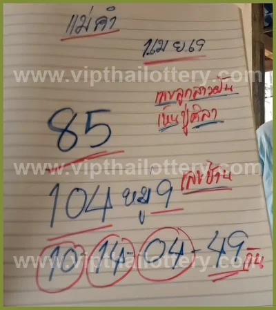Thailand Lottery VIP Result Lucky Paper Sure 01 April 2026