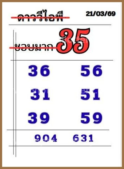 Thailand Lottery VIP Result Lucky Paper Sure 01 April 2026