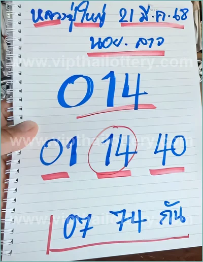 Thailand Lottery VIP Result Lucky Paper Sure 01 April 2026