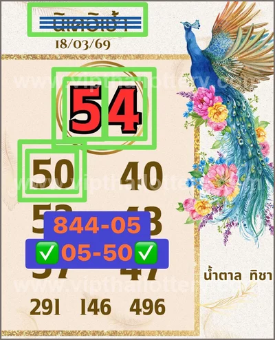 Thai Lotto Paper Master Numbers Lucky Set VIP 3Up 01.04.2026