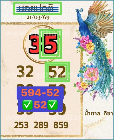 Thai Lotto Paper Master Numbers Lucky Set VIP 3Up 01.04.2026