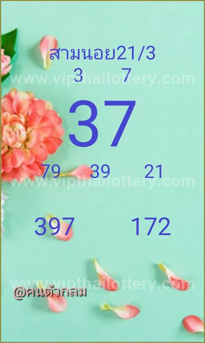 Thai Lotto Paper Master Numbers Lucky Set VIP 3Up 01.04.2026