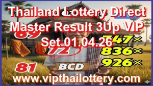 Thailand Lottery Direct Master Result 3Up VIP Set 01.04.26