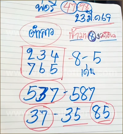 Thai Lottery Paper Master Lucky Set Direct Winning 1-4-2026