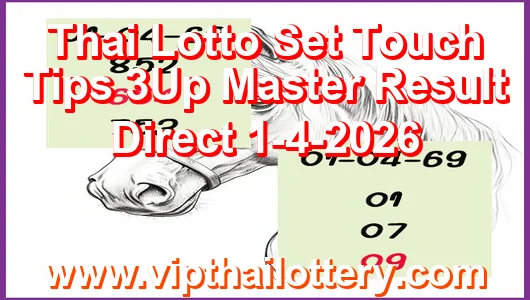 Thai Lotto Set Touch Tips 3Up Master Result Direct 1-4-2026